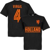 Nederlands Elftal Virgil Van Dijk Team T-Shirt - Zwart - M