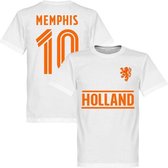 Nederlands Elftal Memphis Team T-Shirt - Wit - XXL