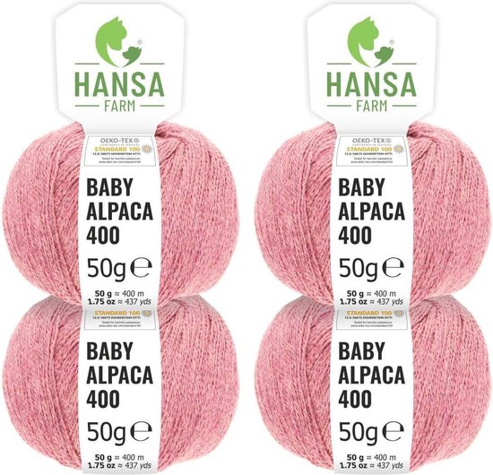 Zielig investering is meer dan Breiwol - Breigaren - Haakwol - 100% Baby Alpaca Wol in 50+ kleuren - Set  van 200 g (4... | bol.com