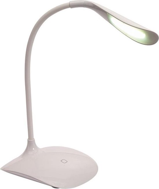 Bang om te sterven Beperkingen Extra Bureaulamp/leeslamp wit 28 cm - 14 Leds leeslamp met USB kabel en dimmer |  bol.com