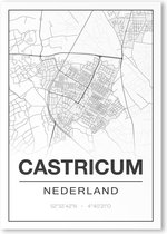 Poster/plattegrond CASTRICUM - 30x40cm