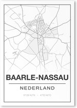 Poster/plattegrond BAARLE-NASSAU - A4