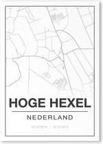 Poster/plattegrond HOGE-HEXEL - 30x40cm