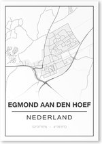 Poster/plattegrond EGMOND-AAN-DEN-HOEF - 30x40cm