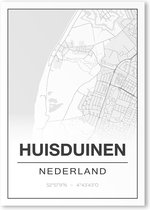 Poster/plattegrond HUISDUINEN - 30x40cm