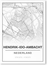 Poster/plattegrond HENDRIK IDO AMBACHT - A4