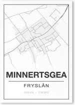 Poster/plattegrond MINNERTSGEA - A4