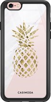 iPhone 6/6s hoesje glass - Ananas | Apple iPhone 6/6s case | Hardcase backcover zwart