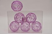 Bijstekers - Metal Wire Ball 10cm 6pc. Lilac