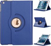 Case2go - Tablet hoes geschikt voor iPad 9.7 - draaibare book case - Donker Blauw