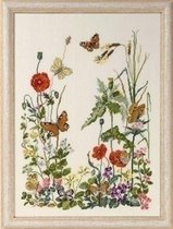 Permin borduurpakket vlinders en bloemen borduren 90-4151