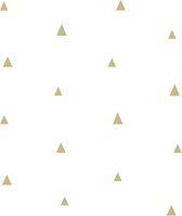 Origin Wallcoverings behang grafische driehoeken wit en goud - 347680 - 0,53 x 10,05 m
