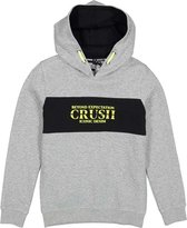 Crush denim grijze structure sweater hoodie jongen - Maat 140