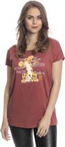 Winnie The Pooh Dames Tshirt -XL- Different Rood