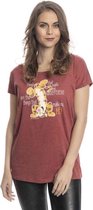 Winnie The Pooh Dames Tshirt -M- Different Rood