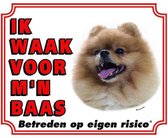 Pomeranian Waakbord - Ik waak voor mijn baas