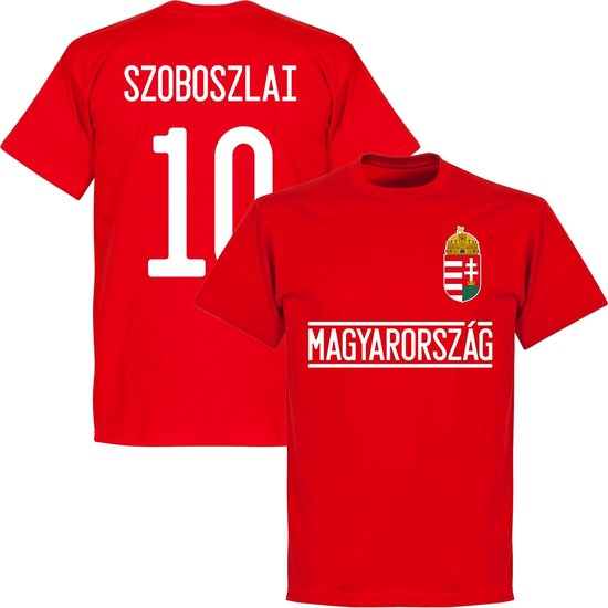Hongarije Szoboszlai 10 Team T-Shirt - Rood - S