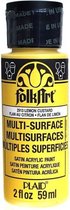 Multi-surface Acrylverf - 2913 Lemon Custard - Folkart - 59 ml