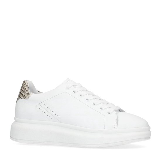 Sacha - Dames - Witte platform sneakers met snakeskin detail - Maat 41 |  bol.com