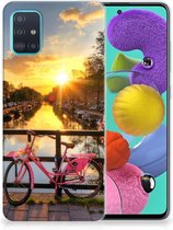 Geschikt voor Samsung Galaxy A51 Siliconen Back Cover Amsterdamse Grachten