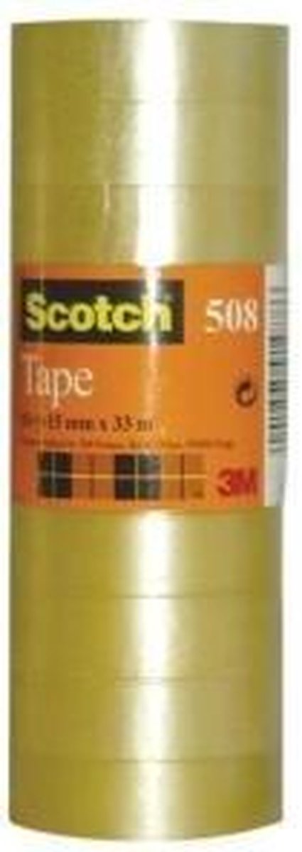 Ruban adhésif Scotch® transparent 508, tour de 10 rouleaux 15 mm x 33 m