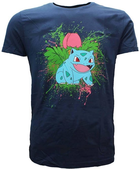 T-Shirt Difuzed Pokémon Ivysaur Splatter Bleu / Multicolore N / A T-shirt homme taille L