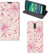 Nokia 2.3 Smart Cover Pink Flowers
