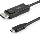 StarTech.com 3.3ft (1m) USB C to DisplayPort 1.2 Cable 4K 60Hz - Bidirectional DP to USB-C or USB-C to DP Reversible Video Adapter Cable - HBR2/HDR - USB Type C/TB3 Monitor Cable (CDP2DP1MBD)