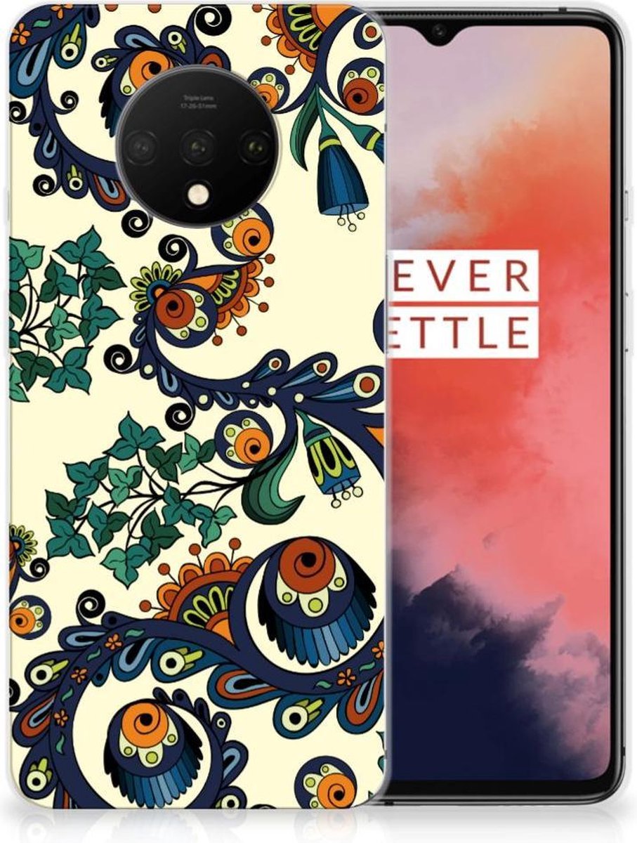 Siliconen Hoesje OnePlus 7T Barok Flower