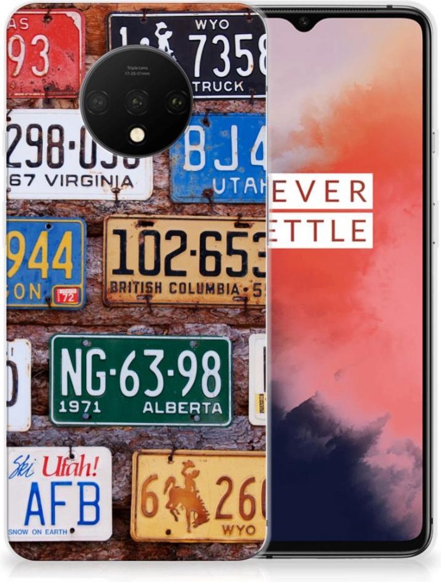 OnePlus 7T Siliconen Hoesje met foto Kentekenplaten