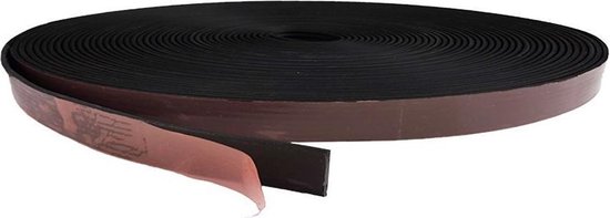 Antislip rubber trap strip zelfklevend 15m x 13,5mm Zwart - IVOL