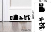 3D Sticker Decoratie Familie Baby Muis Gat Muurstickers voor kinderen Kamers Decals Vinyl Wall Art decoratie Home Vintage muurschildering Kerstdecoratie - Mice10 / Small