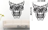 3D Sticker Decoratie Suiker Schedel Muursticker Schedel Punk Rock Creatieve Persoonlijkheid Verwijderbare Vinyl Wall Art Stickers Schedel Decals - Skull23 / Large