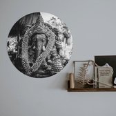 Schilderij wandcirkel  | Lord Ganesha Hindu | 50 x 50 cm | PosterGuru