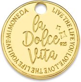 MI MONEDA Dolce Vita Deluxe Tag - Zilver 925 - Goudkleurig - 15 MM