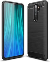 Armor Brushed TPU Back Cover - Xiaomi Redmi Note 8 Pro Hoesje - Zwart