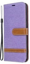 Nokia 6.2 / 7.2 Hoesje - Denim Book Case - Paars