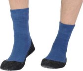 Sokken met anti-slip zool blauw/grijs maat 43/46