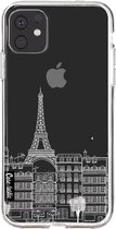 Casetastic Apple iPhone 11 Hoesje - Softcover Hoesje met Design - Paris City Houses White Print