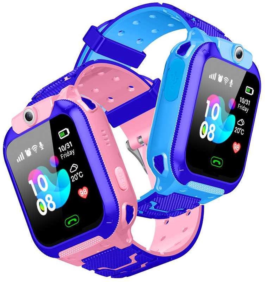 Maoo Kinder Smartwatch Parent Control GPS Tracker Roze bol