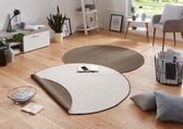 Rond vloerkleed binnen & buiten Miami - bruin/crème 140 cm rond