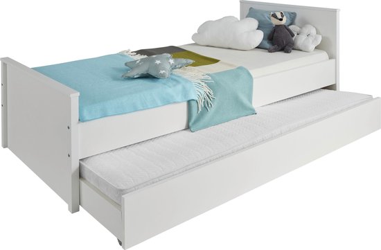 Installeren Vleien als je kunt Ory bed 90x200 cm met bedlade, wit. | bol.com