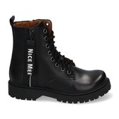 Braqeez Belle Boot Meisjes Laarzen - Maat 28 - Zwart - Laarzen - - Leer - Ritssluiting - Kinderlaarsjes