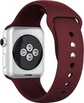 Geschikt voor Apple Watch Siliconen Bandje|Geschikt voor Apple Watch 1 / 2 / 3 / 4 / 5 - 42MM / 44MM |Bordeaux Rood / Bordeaux Red| Premium kwaliteit | TrendParts