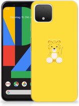 Google Pixel 4 Telefoonhoesje met Naam Baby Leopard