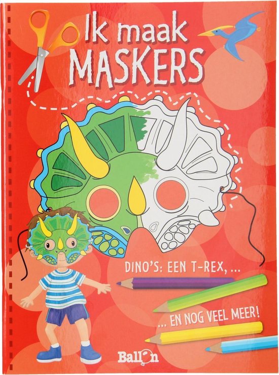 Knutselboek: ik maak dinosaurus maskers | bol.com