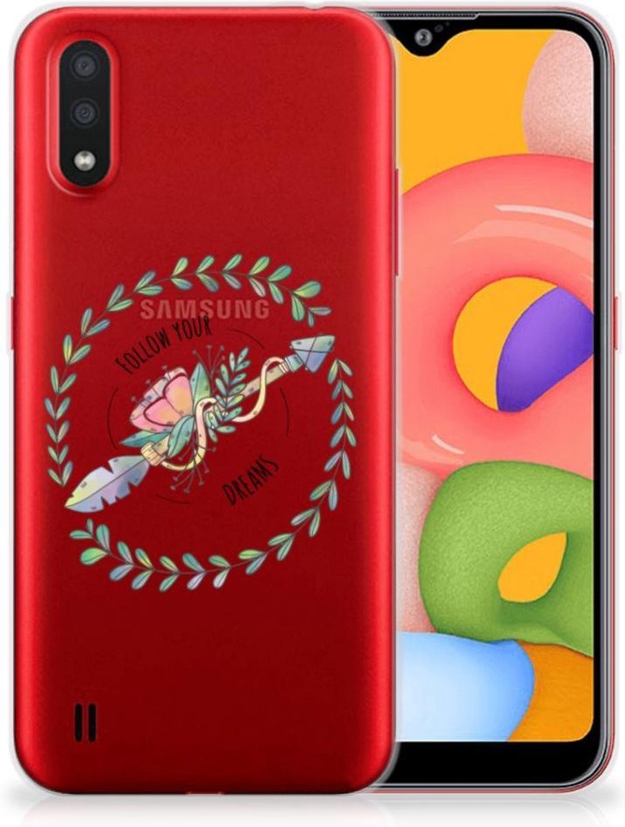 Samsung Galaxy A01 Telefoonhoesje met Naam Boho Dreams