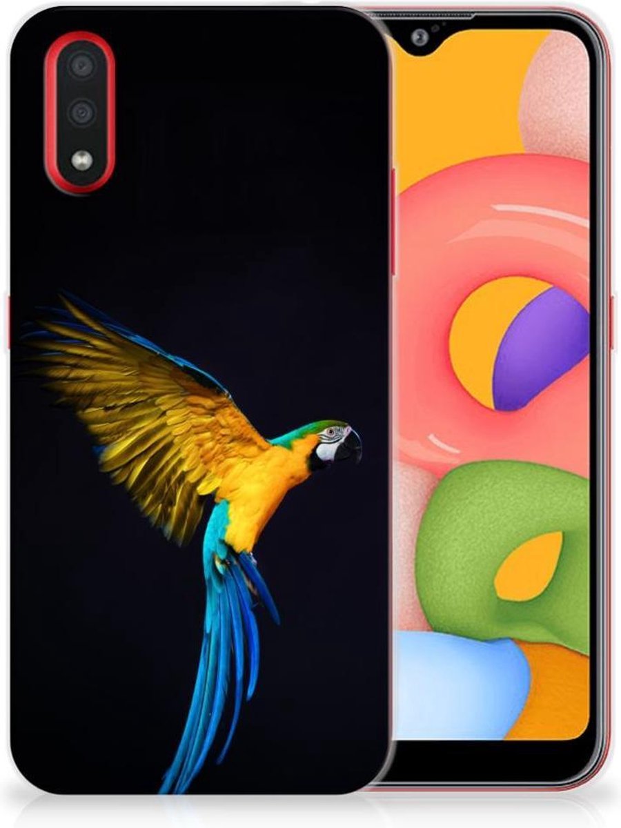 Samsung Galaxy A01 TPU Hoesje Papegaai