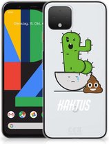 Google Pixel 4 Telefoonhoesje met Naam Cactus Poo