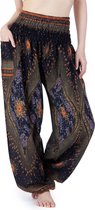 Sarouel - Pantalons de Yoga - Pantalons d'été - femmes et hommes - M; taille 38, 40 et 42 - Oeil noir